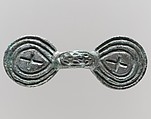 Equal-Arm Brooch with Cross Decoration, Copper alloy (cast), Frankish