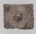 Backplate of a Belt Buckle, Iron, silver inlay, copper alloy, Frankish