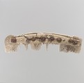One Edged Comb, Bone, iron pins, Frankish
