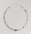 Beads from a Necklace, Glass, amber, shell, Frankish