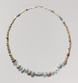 Beaded Necklace, Glass, glazed earthenware (faience), Frankish