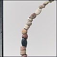 Beaded Necklace, Glass, agate, shell, glazed earthenware (faience), Frankish