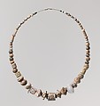 Beads from a Necklace, Glass, copper alloy rings, Frankish