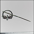 Penannular Brooch, Bronze, garnets, Irish