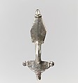 Bow Brooch, Silver - cast.  Pin: copper alloy., Ostrogothic