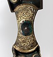 Bow Brooch with Disk, Copper alloy with mercury gilding and garnet, Vendel