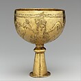 Goblet with Personifications of Cyprus, Rome, Constantinople, and Alexandria, Gold, Avar or Byzantine