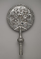 Pair of Liturgical Fans (Rhipidia), Silver, repoussé relief