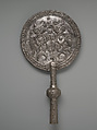 Pair of Liturgical Fans (Rhipidia), Silver, repoussé relief