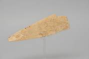 Triangular Plaque, Ivory, incised