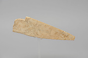 Triangular Plaque, Ivory, incised