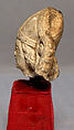Head of a Bishop with Crozier, Limestone, traces of gilding, French