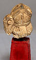 Head of a Bishop with Crozier, Limestone, traces of gilding, French