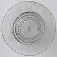 Beaker with Cobalt Trailing, Clear glass, cobalt trails, Central European