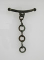 Chain Fragment with Suspensory Bar, Copper alloy, Roman
