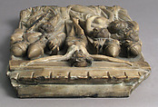 The Crucifixion, School of Nottingham (British), Alabaster with paint and gilding, British