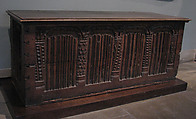 Chest, Walnut with restored lid and sides, Swiss