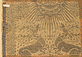 Brocade Textile, Silk, gold thread, Italian