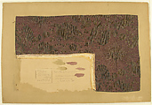 Brocade Textile, Silk, gold thread, Italian