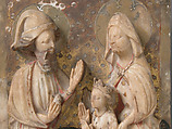 Virgin, Saint Anne & Saint Joachim, School of Nottingham (British), Alabaster with paint and gilding, British