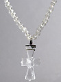 Necklace and Pendant Cross, Rock crystal, silver mount, Coptic (Egypt)