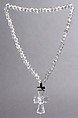 Necklace and Pendant Cross, Rock crystal, silver mount, Coptic (Egypt)