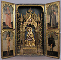 Altar Shrine with Four Saints, Italian (Venetian) Painter  , third quarter of 15th century, Oil and gold leaf on wood panel, Italian