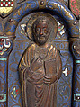 Chasse or Reliquary Front, Champlevé enamel, copper-gilt, glass beads, European