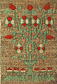 Textile, Silk, linen and metal thread, German
