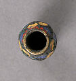 Bead, Champlevé enamel, copper alloy, Coptic