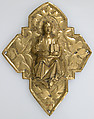 Plaque with Christ in Majesty, Copper-gilt, Italian