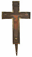 Crucifix, Copper alloy, gilding, German