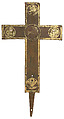 Crucifix, Copper alloy, gilding, German
