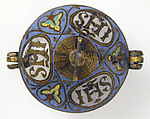Pyx, Champlevé enamel, copper-gilt, French