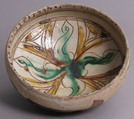 Bowl, Earthenware, glazed (Mezzo-maiolica), Byzantine