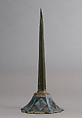 Pricket Candlesticks, Champlevé enamel, copper, French