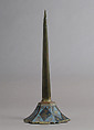 Pricket Candlesticks, Champlevé enamel, copper, French