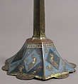 Pricket Candlesticks, Champlevé enamel, copper, French