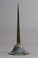 Pricket Candlesticks, Champlevé enamel, copper, French