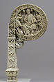 Ivory Crozier Head with Christ in Majesty and Throne of Wisdom, Ivory, Italian or German