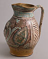 Jug, Earthenware, tin-glaze (Majolica), Italian