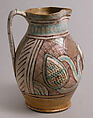 Jug, Earthenware, tin-glaze (Majolica), Italian