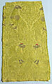 Textile Fragment with brocade with Bird, Dragon, and Palmette Motifs, Silk and metallic threads, Italian