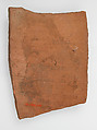 Ostrakon, Pottery fragment with ink inscription, Coptic
