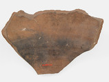 Ostrakon, Pottery fragment with ink inscription, Coptic