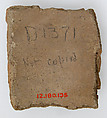 Ostrakon, Pottery fragment with ink inscription, Coptic