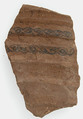 Ostrakon, Pottery fragment with ink inscription and sketch, Coptic