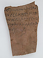 Ostrakon, Pottery fragment with ink inscription, Coptic