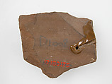 Ostrakon, Pottery fragment with ink inscription, Coptic