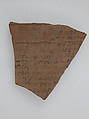 Ostrakon, Pottery fragments with ink inscription, Coptic